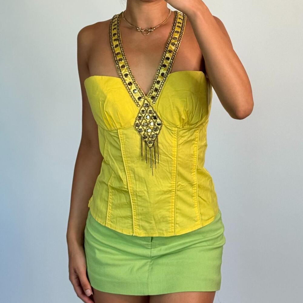 Yellow Embellished Top